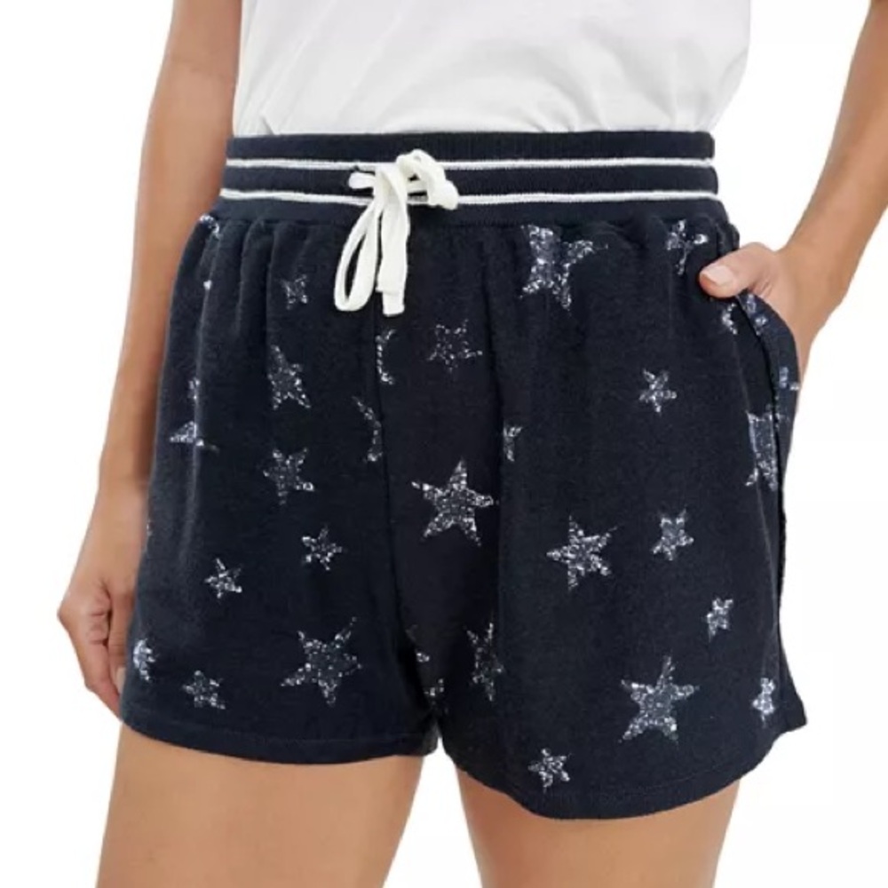 Splendid XLarge Shorts Heritage Star Print pockets in Navy NWT